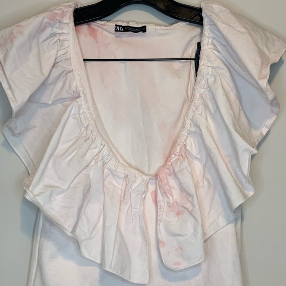 Zara Ruffled Tie Dye Top - Picture 3 of 7